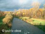 krajina kolem řeky Lubiny v blízkosti splavu na Stikovci